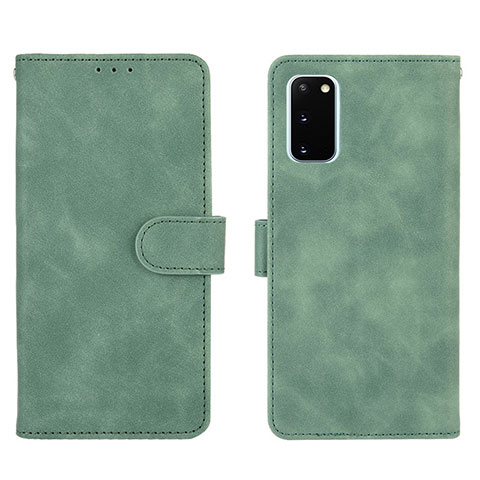 Funda de Cuero Cartera con Soporte Carcasa L01Z para Samsung Galaxy S20 FE (2022) 5G Verde