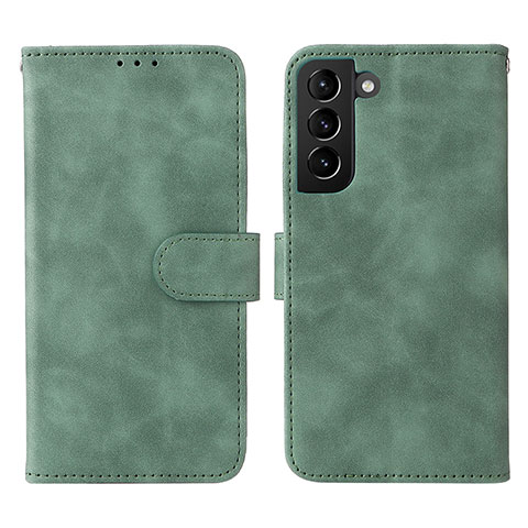 Funda de Cuero Cartera con Soporte Carcasa L01Z para Samsung Galaxy S21 5G Verde