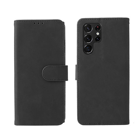 Funda de Cuero Cartera con Soporte Carcasa L01Z para Samsung Galaxy S25 Ultra 5G Negro