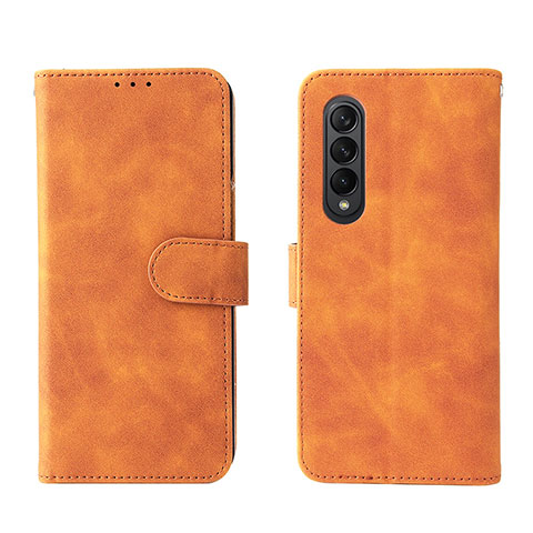 Funda de Cuero Cartera con Soporte Carcasa L01Z para Samsung Galaxy Z Fold4 5G Marron