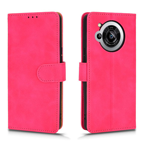 Funda de Cuero Cartera con Soporte Carcasa L01Z para Sharp Aquos R7 Rosa Roja