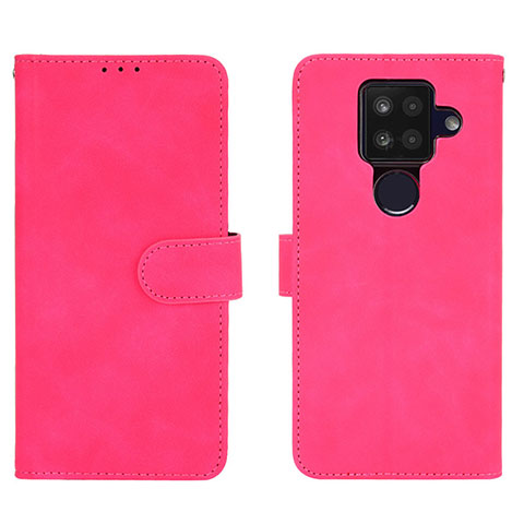 Funda de Cuero Cartera con Soporte Carcasa L01Z para Sharp Aquos Sense4 Plus Rosa Roja