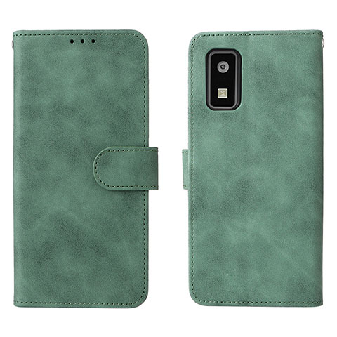 Funda de Cuero Cartera con Soporte Carcasa L01Z para Sharp Aquos wish2 Verde