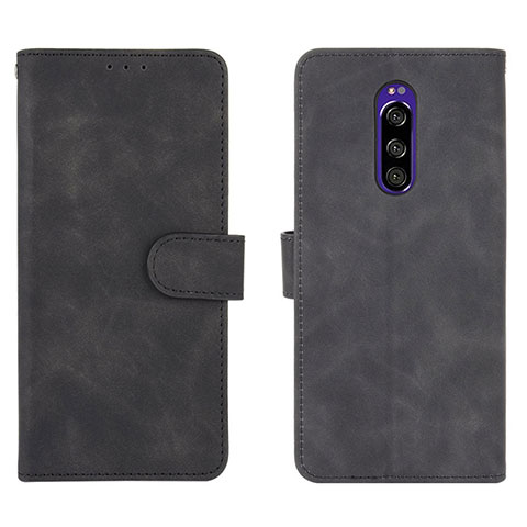 Funda de Cuero Cartera con Soporte Carcasa L01Z para Sony Xperia 1 Negro