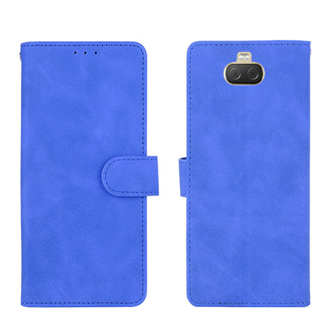 Funda de Cuero Cartera con Soporte Carcasa L01Z para Sony Xperia 10 Azul