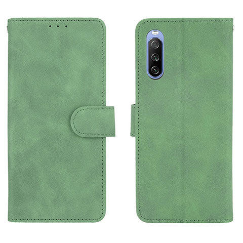 Funda de Cuero Cartera con Soporte Carcasa L01Z para Sony Xperia 10 III Lite Verde