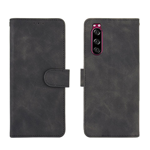 Funda de Cuero Cartera con Soporte Carcasa L01Z para Sony Xperia 5 Negro