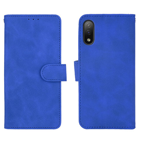 Funda de Cuero Cartera con Soporte Carcasa L01Z para Sony Xperia Ace II Azul