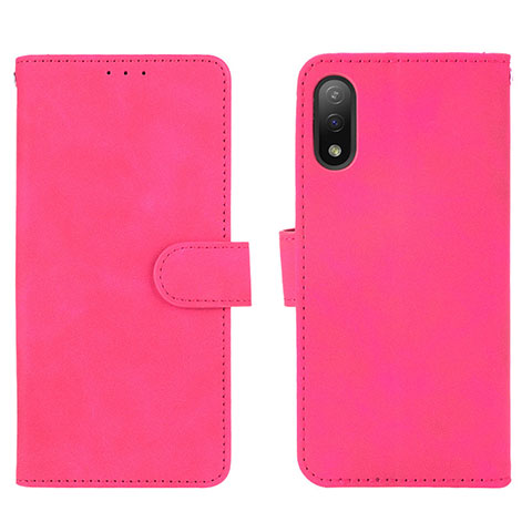 Funda de Cuero Cartera con Soporte Carcasa L01Z para Sony Xperia Ace II SO-41B Rosa Roja