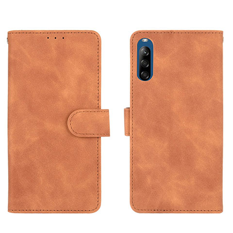 Funda de Cuero Cartera con Soporte Carcasa L01Z para Sony Xperia L4 Marron