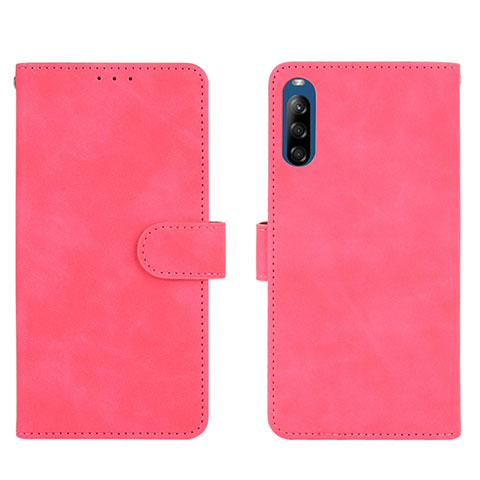 Funda de Cuero Cartera con Soporte Carcasa L01Z para Sony Xperia L4 Rosa Roja