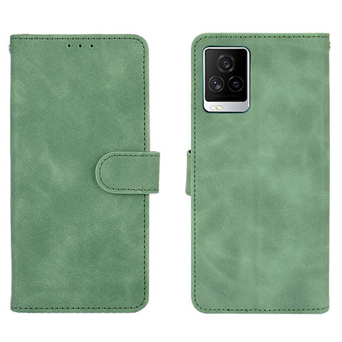 Funda de Cuero Cartera con Soporte Carcasa L01Z para Vivo iQOO 7 Legend 5G Verde