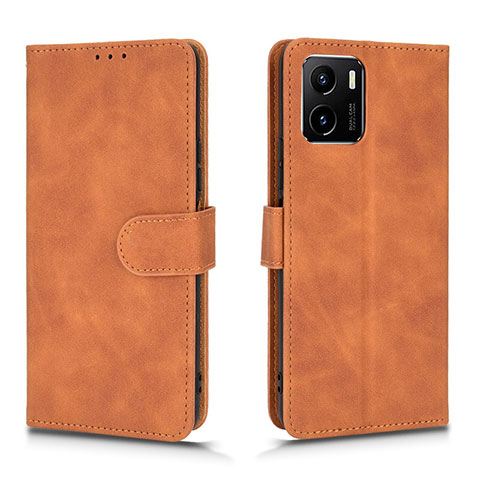 Funda de Cuero Cartera con Soporte Carcasa L01Z para Vivo iQOO U5x Marron