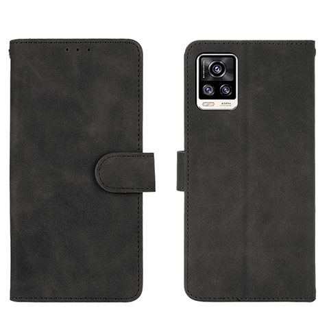 Funda de Cuero Cartera con Soporte Carcasa L01Z para Vivo V20 (2021) Negro