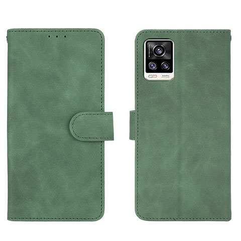 Funda de Cuero Cartera con Soporte Carcasa L01Z para Vivo V20 (2021) Verde