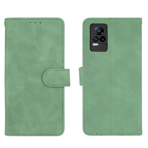 Funda de Cuero Cartera con Soporte Carcasa L01Z para Vivo V21e 4G Verde