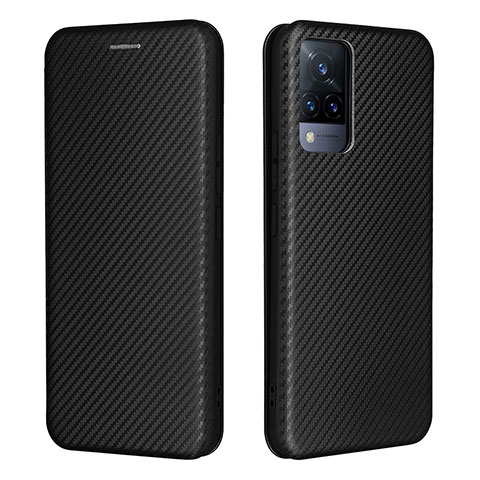 Funda de Cuero Cartera con Soporte Carcasa L01Z para Vivo V21s 5G Negro