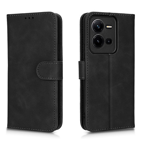 Funda de Cuero Cartera con Soporte Carcasa L01Z para Vivo V25 5G Negro