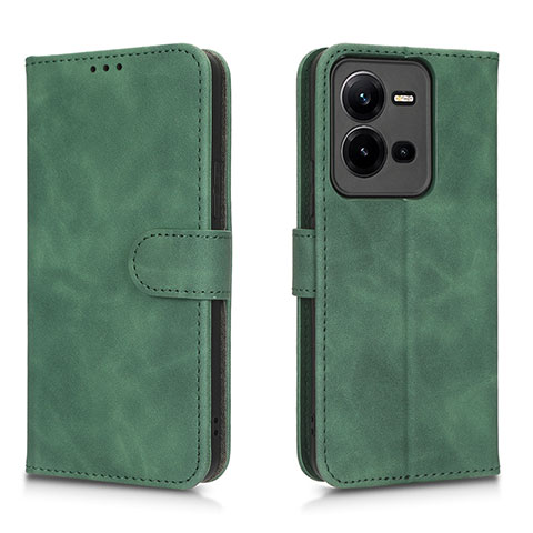 Funda de Cuero Cartera con Soporte Carcasa L01Z para Vivo V25 5G Verde