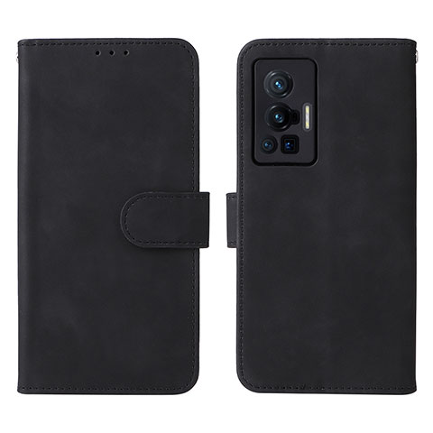 Funda de Cuero Cartera con Soporte Carcasa L01Z para Vivo X70 Pro 5G Negro