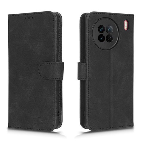 Funda de Cuero Cartera con Soporte Carcasa L01Z para Vivo X90 5G Negro