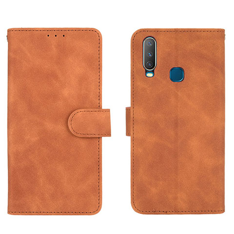 Funda de Cuero Cartera con Soporte Carcasa L01Z para Vivo Y11 Marron