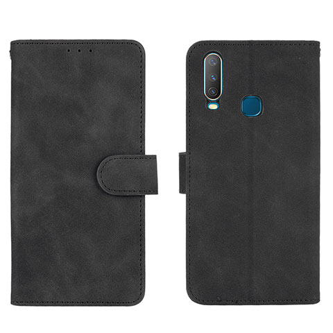 Funda de Cuero Cartera con Soporte Carcasa L01Z para Vivo Y11 Negro