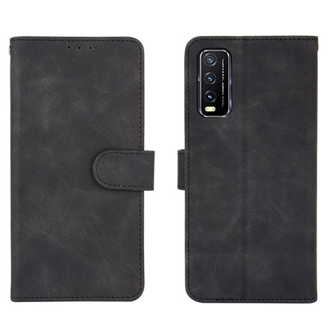 Funda de Cuero Cartera con Soporte Carcasa L01Z para Vivo Y11s Negro