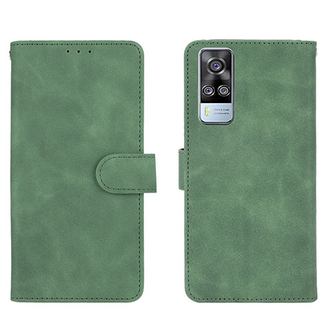 Funda de Cuero Cartera con Soporte Carcasa L01Z para Vivo Y31 (2021) Verde