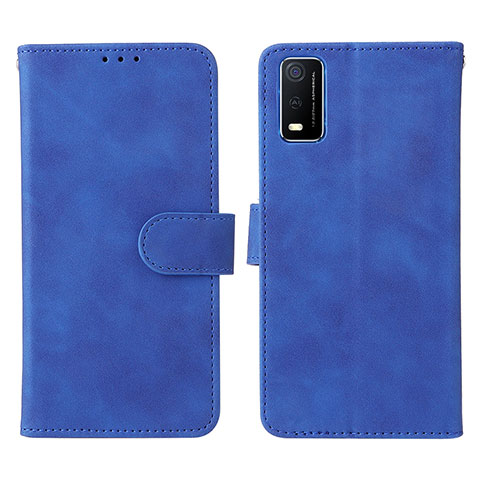 Funda de Cuero Cartera con Soporte Carcasa L01Z para Vivo Y3s (2021) Azul