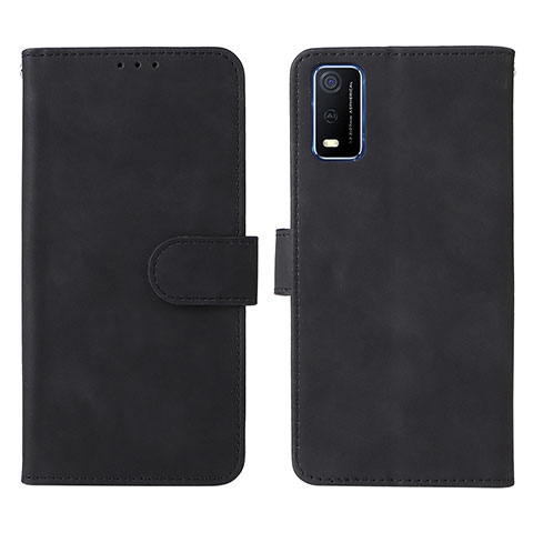 Funda de Cuero Cartera con Soporte Carcasa L01Z para Vivo Y3s (2021) Negro