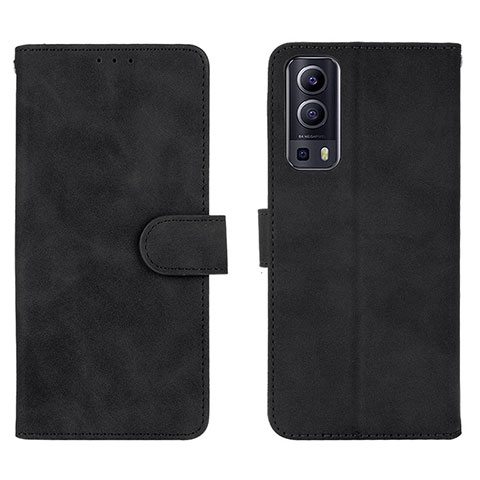 Funda de Cuero Cartera con Soporte Carcasa L01Z para Vivo Y72 5G Negro