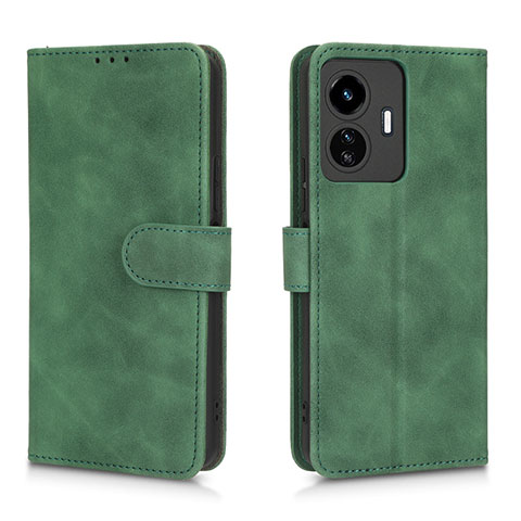 Funda de Cuero Cartera con Soporte Carcasa L01Z para Vivo Y77 5G Verde