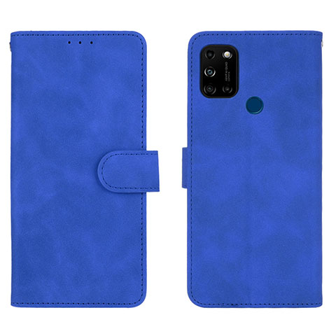 Funda de Cuero Cartera con Soporte Carcasa L01Z para Wiko View5 Azul