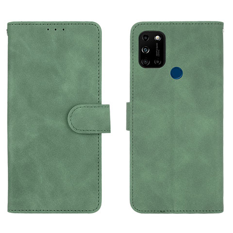 Funda de Cuero Cartera con Soporte Carcasa L01Z para Wiko View5 Verde