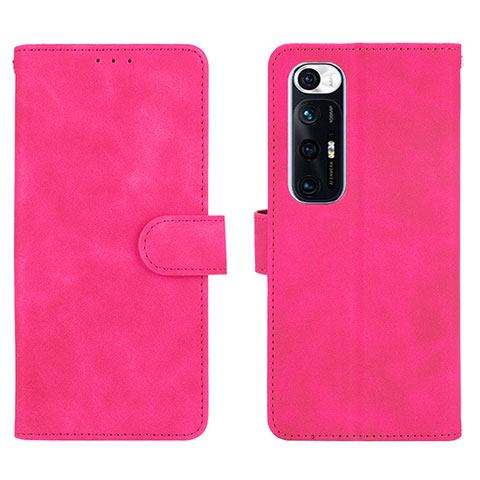 Funda de Cuero Cartera con Soporte Carcasa L01Z para Xiaomi Mi 10S 5G Rosa Roja