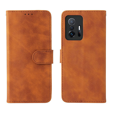 Funda de Cuero Cartera con Soporte Carcasa L01Z para Xiaomi Mi 11T 5G Marron