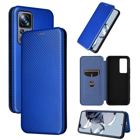 Funda de Cuero Cartera con Soporte Carcasa L01Z para Xiaomi Mi 12T 5G Azul