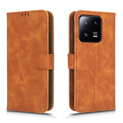 Funda de Cuero Cartera con Soporte Carcasa L01Z para Xiaomi Mi 13 Pro 5G Marron