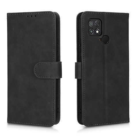 Funda de Cuero Cartera con Soporte Carcasa L01Z para Xiaomi Poco C40 Negro