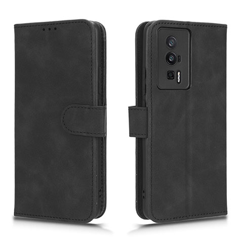 Funda de Cuero Cartera con Soporte Carcasa L01Z para Xiaomi Poco F5 Pro 5G Negro