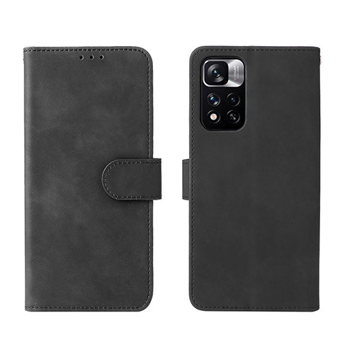 Funda de Cuero Cartera con Soporte Carcasa L01Z para Xiaomi Poco M4 Pro 5G Negro