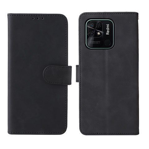 Funda de Cuero Cartera con Soporte Carcasa L01Z para Xiaomi Redmi 10 India Negro