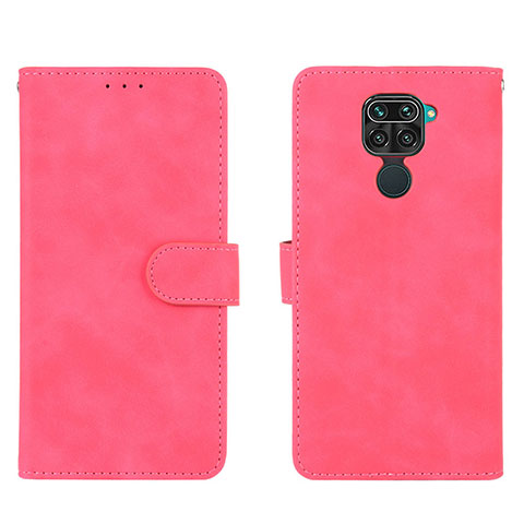 Funda de Cuero Cartera con Soporte Carcasa L01Z para Xiaomi Redmi 10X 4G Rosa Roja