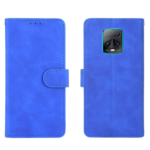 Funda de Cuero Cartera con Soporte Carcasa L01Z para Xiaomi Redmi 10X Pro 5G Azul