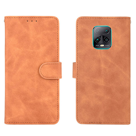 Funda de Cuero Cartera con Soporte Carcasa L01Z para Xiaomi Redmi 10X Pro 5G Marron