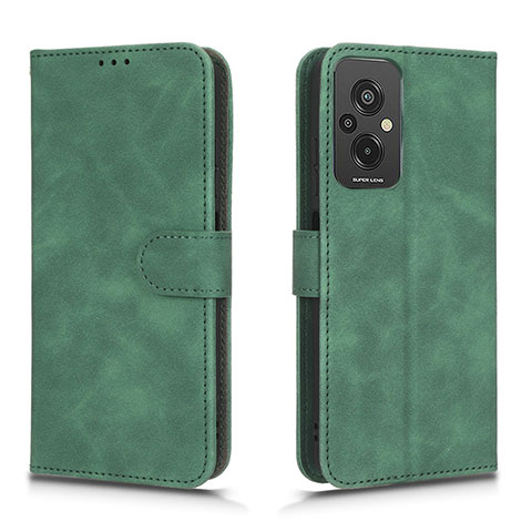 Funda de Cuero Cartera con Soporte Carcasa L01Z para Xiaomi Redmi 11 Prime 4G Verde