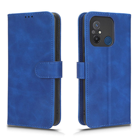 Funda de Cuero Cartera con Soporte Carcasa L01Z para Xiaomi Redmi 11A 4G Azul