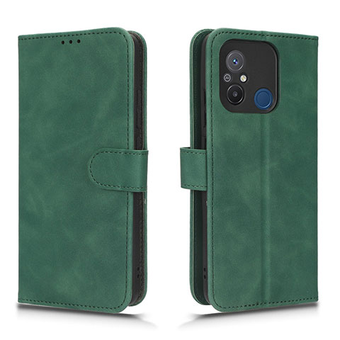 Funda de Cuero Cartera con Soporte Carcasa L01Z para Xiaomi Redmi 11A 4G Verde