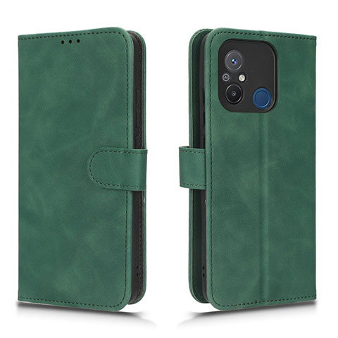 Funda de Cuero Cartera con Soporte Carcasa L01Z para Xiaomi Redmi 12C 4G Verde